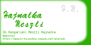 hajnalka meszli business card